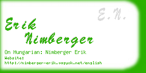 erik nimberger business card